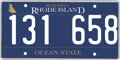 RI license plate 131658