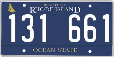 RI license plate 131661