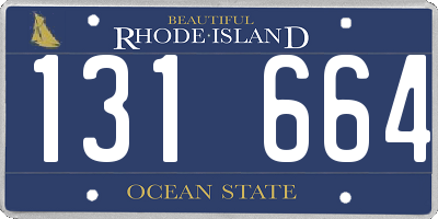 RI license plate 131664