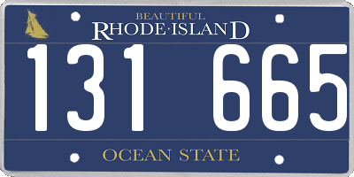 RI license plate 131665