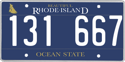 RI license plate 131667