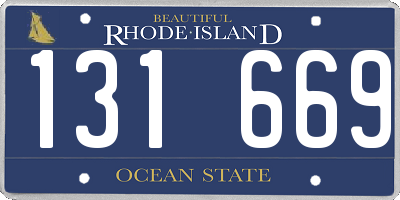 RI license plate 131669