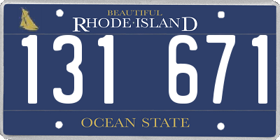 RI license plate 131671