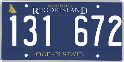 RI license plate 131672
