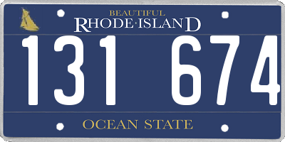 RI license plate 131674