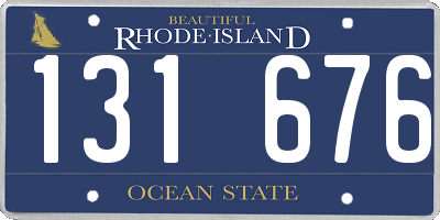 RI license plate 131676
