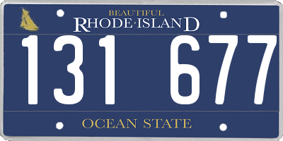 RI license plate 131677