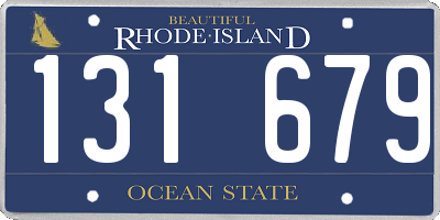RI license plate 131679