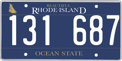 RI license plate 131687