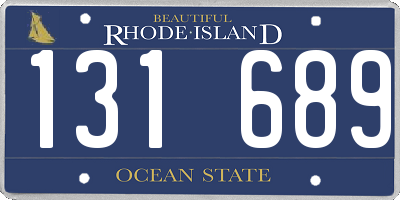 RI license plate 131689