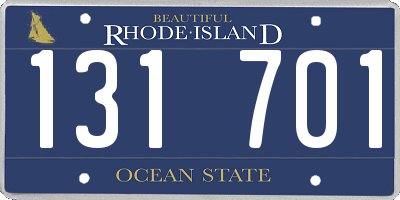 RI license plate 131701
