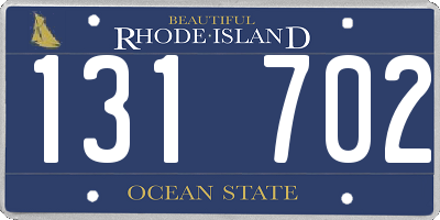 RI license plate 131702
