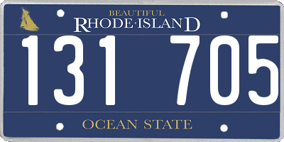 RI license plate 131705