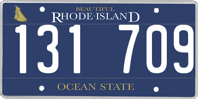 RI license plate 131709