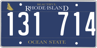 RI license plate 131714