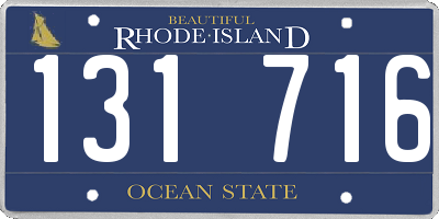 RI license plate 131716