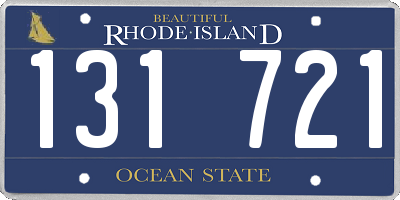 RI license plate 131721
