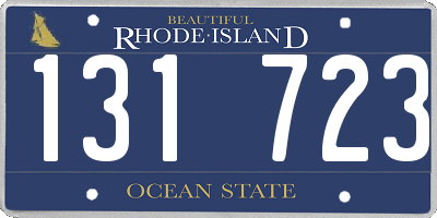 RI license plate 131723