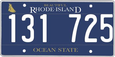 RI license plate 131725