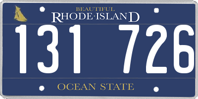 RI license plate 131726