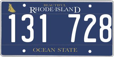 RI license plate 131728