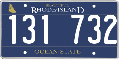 RI license plate 131732