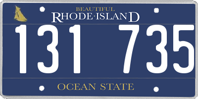 RI license plate 131735