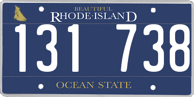 RI license plate 131738