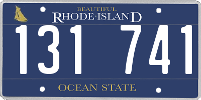 RI license plate 131741
