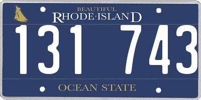 RI license plate 131743