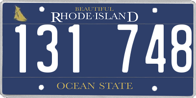 RI license plate 131748