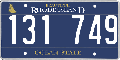 RI license plate 131749