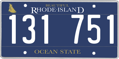 RI license plate 131751