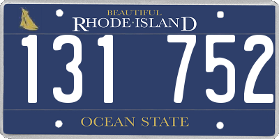 RI license plate 131752