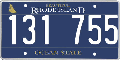 RI license plate 131755