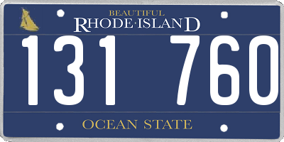 RI license plate 131760