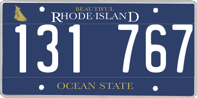 RI license plate 131767