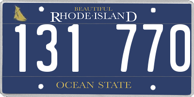 RI license plate 131770