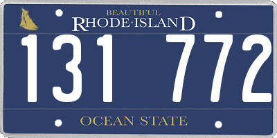 RI license plate 131772