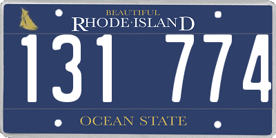 RI license plate 131774