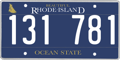 RI license plate 131781