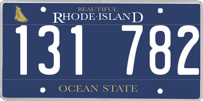 RI license plate 131782