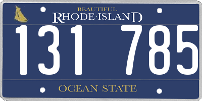 RI license plate 131785
