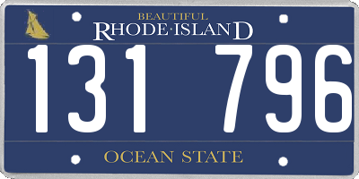 RI license plate 131796