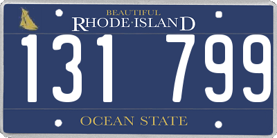 RI license plate 131799