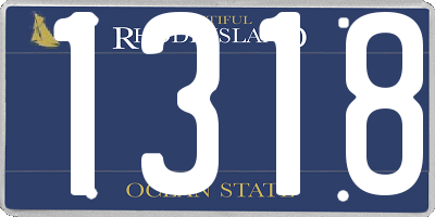 RI license plate 1318