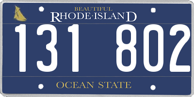 RI license plate 131802
