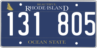 RI license plate 131805
