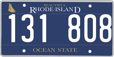 RI license plate 131808