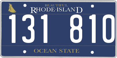 RI license plate 131810